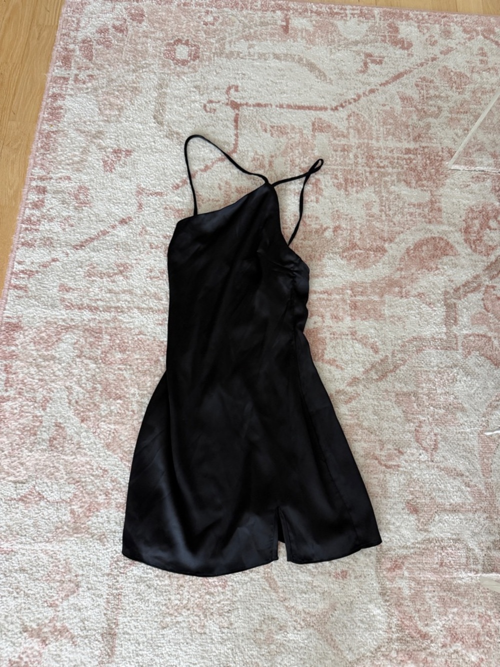 Princess Polly Black Satin Mini Dress